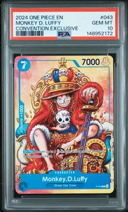 2024 ONE PIECE PROMOS CONVENTION EXCLUSIVE #043 MONKEY D. LUFFY PSA 10 - Image 1