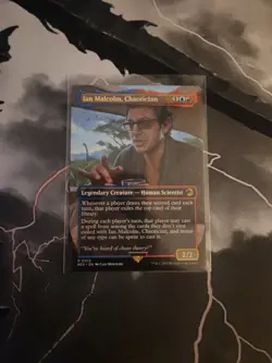 Ian Malcolm, Chaotician (Borderless) Jurassic World Collection MTG Card - Image 1