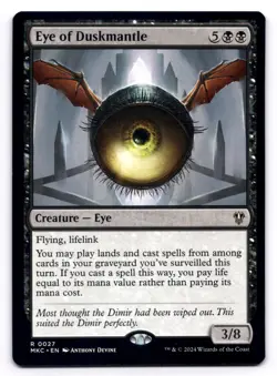 Eye of Duskmantle NM Commander: Murders at Karlov Manor 0027 MTG Regular - Image 1