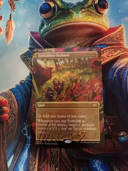 MTG Forbidden Orchard Borderless Foil - Double Masters - Signed By Artist, LP - Image 1