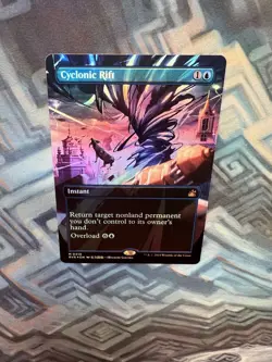 MTG Foil Anime Borderless Cyclonic Rift NM Unplayed Ravnica Remastered - Image 3