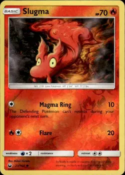 Pokemon Reverse Holo Slugma SM - Celestial Storm 23/168 LP - Image 1