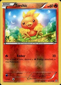 Pokemon Reverse Holo Torchic XY - Primal Clash 25/160 LP - Image 1