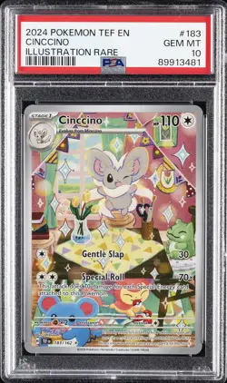 2024 POKEMON TEF EN-TEMPORAL FORCES ILLUSTRATION RARE #183 CINCCINO PSA 10 - Image 1