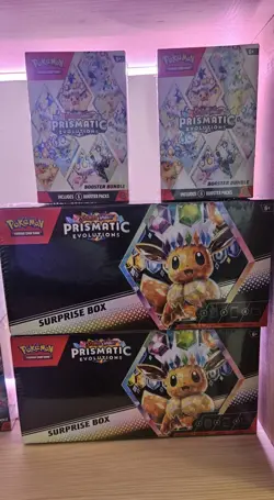 Pokemon TCG Prismatic Evolutions Booster Bundle Surprise Box Lot Of 4 Sealed - Image 1