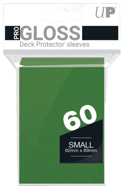 60 Ultra Pro Gloss Green Deck Protector Small Gaming Card Sleeves Yugioh tcg ccg - Image 1