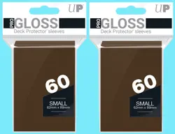 120 Ultra Pro Brown Gloss Deck Protector Small Game Card Sleeves Yugioh ccg tcg - Image 1