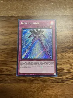 Iron Thunder Secret Rare 1st Edition PHNI-EN080 Yugioh LP - Image 1