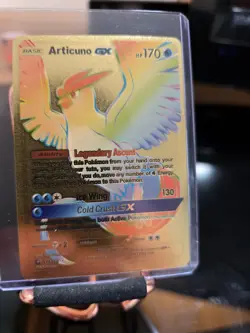Articuno GX Fan Art Gold 171/168 Cold Crush Gx Pokemon Card - Image 1
