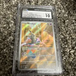 CGC 10 Gem Mint - Mimikyu 075 Pokemon TCG Paldean Promo Card - Image 1