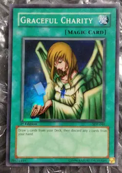 Yu-Gi-Oh! Graceful Charity Error Misprint Foil Shift 1st Edition Rare OCG Card - Image 3