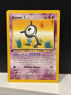 Pokemon TCG Unown Neo Revelation 1st Edition Uncommon Card 40/64 - Image 1