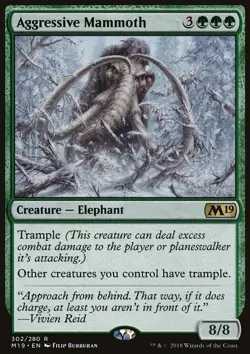 Aggressive Mammoth - Core Set 2019 | MTG Card - Image 3