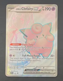 Pokemon Card Lillie's Clefairy EX 195 Black Star Promo - Near Mint - Image 1