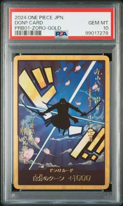 ONE PIECE Card PSA10 DON !! Card Roronoa Zoro gold frame The Best PRB-01 - Image 3