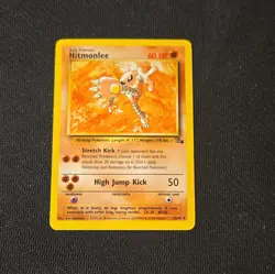 Pokemon TCG Hitmonlee 22/62 Base Set 2 Rare Regular English 60 HP Sugimori 1999 - Image 1