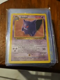 The Pokemon Company Gengar 20/62 Fossil Rare Regular 80 HP English 1999 Damage - Image 1