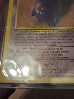 The Pokemon Company Gengar 20/62 Fossil Rare Regular 80 HP English 1999 Damage - Image 5