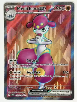 Medicham ex V Stellar Crown 161/142 Evolving Skies 083/203 Pokemon TCG Holo - Image 2