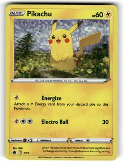 Pikachu LP 007/015 Holo McDonald's Promos 2022 Pokemon Holo Promo - Image 1