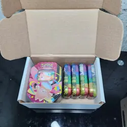 Pokemon TCG Mega Moonlit Tin & 4 Ascended Heroes Mini Tins Sealed Lot - Image 2