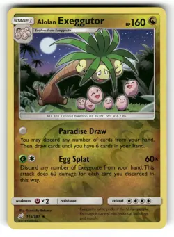 Alolan Exeggutor NM 115/181 Reverse Holo Team Up Pokemon Rare - Image 1