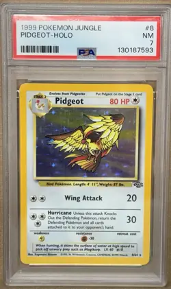 1999 POKEMON JUNGLE #8 PIDGEOT-HOLO PSA 7 - Image 1