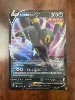 Pokemon Umbreon V Sword & Shield Evolving Skies Holo Ultra Rare 94/203 MINT - Image 1