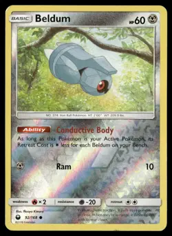 Beldum 92/168 Common Celestial Storm Pokemon Reverse Holo Near Mint - Image 1