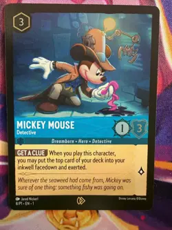 Disney Lorcana Mickey Mouse Detective League Promo Card 8/P1 Foil Holo NEW - Image 1