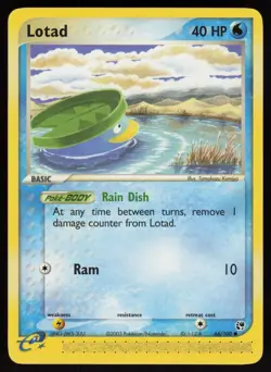 E-Reader Lotad 66/100 Sandstorm Tomokazu Komiya Art Pokemon TCG Card - Image 1