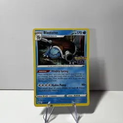 Blastoise 017/078 Pokemon GO Holo Rare Pokemon TCG Card - Image 3