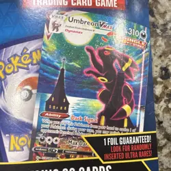 Pokemon Walmart Exclusive Pokemon TCG Umbreon VMAX 3 Packs 20 Cards Foil Eng - Image 2