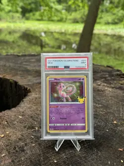 2021 Pokemon Celebrations Mew 011/025 PSA 9 Holo Anniversary Promo Card - Image 1
