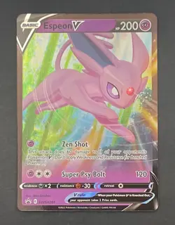 Pokemon Card Espeon V SWSH201 Black Star Promo - Near Mint - Image 1