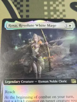 Mtg Tcg Card Rosa, Resolute White Mage Final Fantasy Rare Foil 431 - Image 2