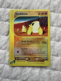 Pokemon TCG Sandshrew Card 92/144 Skyridge E-Reader Reverse Holo LP/NM - Image 1