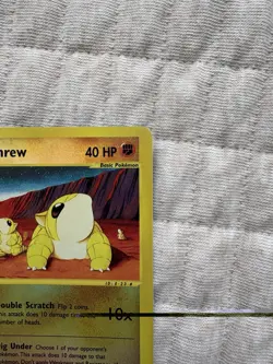 Pokemon TCG Sandshrew Card 92/144 Skyridge E-Reader Reverse Holo LP/NM - Image 4