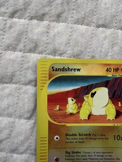 Pokemon TCG Sandshrew Card 92/144 Skyridge E-Reader Reverse Holo LP/NM - Image 5