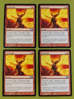 Incinerate x4 Magic 2012 M12 4x Playset Magic the Gathering MTG - Image 1