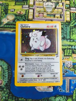 Pokemon TCG Clefairy Base Set 2 Holo Rare English 6/130 LP - Image 1