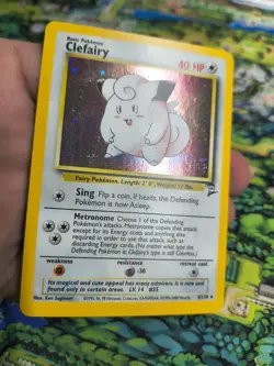 Pokemon TCG Clefairy Base Set 2 Holo Rare English 6/130 LP - Image 3
