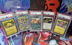 Lot of 5 graded Pokemon cards PSA Graded- Play! Prize Pack Stamped! Charizard! - Image 1