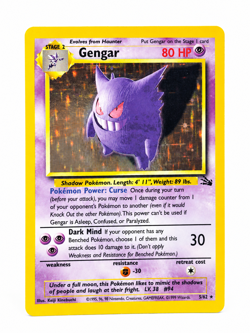 Pokemon TCG – Gengar 5/62 Fossil Holo LP - Image 1