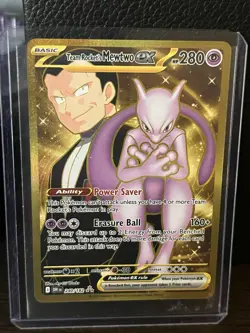 Team Rocket's Mewtwo ex 240/182 SV10 Destined Rivals Hyper Rare Holo - Image 1