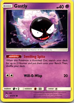 Gastly 67/214 Common Unbroken Bonds Pokemon Near Mint - Image 1