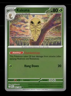 Kakuna 002/086 ME04: Chaos Rising Reverse Holo NM/M Pokemon - Image 1