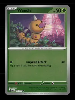 Weedle 001/086 ME04: Chaos Rising Reverse Holo NM/M Pokemon - Image 1