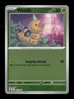 Weedle 001/086 ME04: Chaos Rising Reverse Holo NM/M Pokemon - Image 1