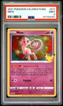 PSA 9 - 2021 Pokemon Celebrations - Mew - #011 - Image 1